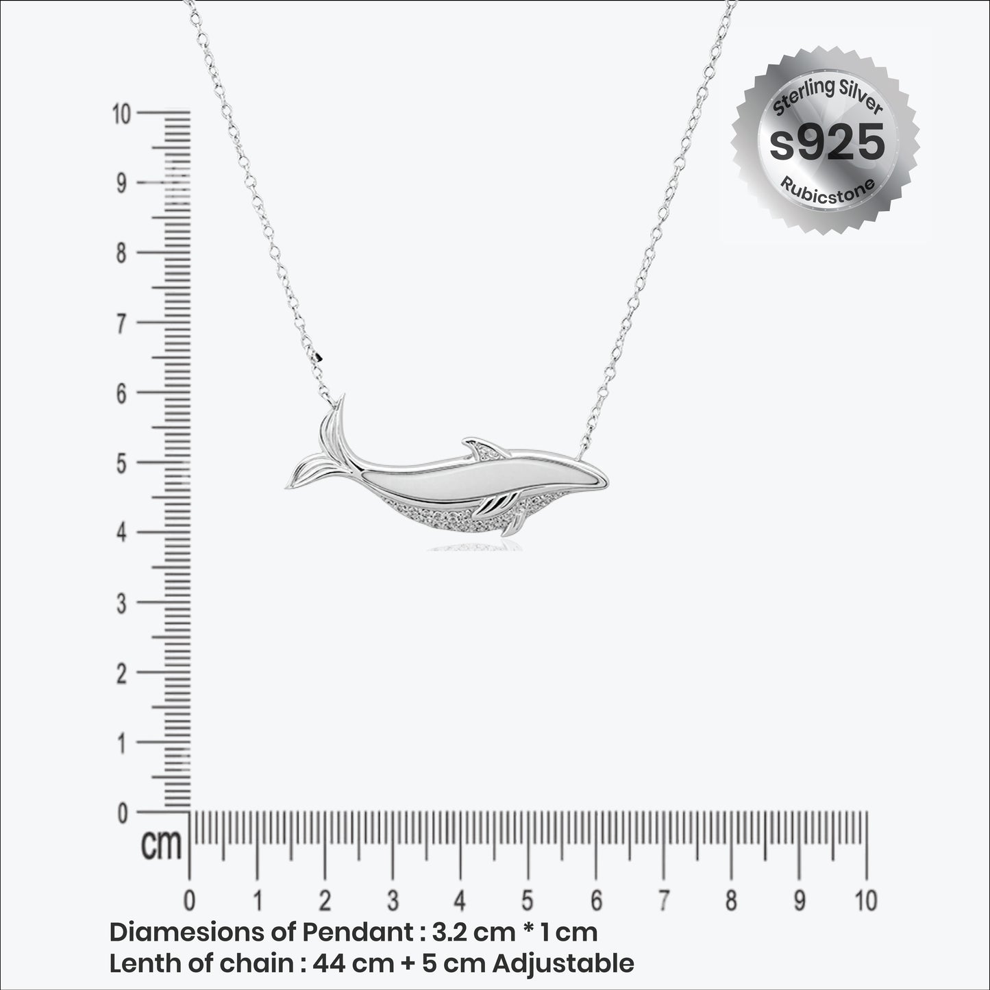 sterling silver selaché pendant