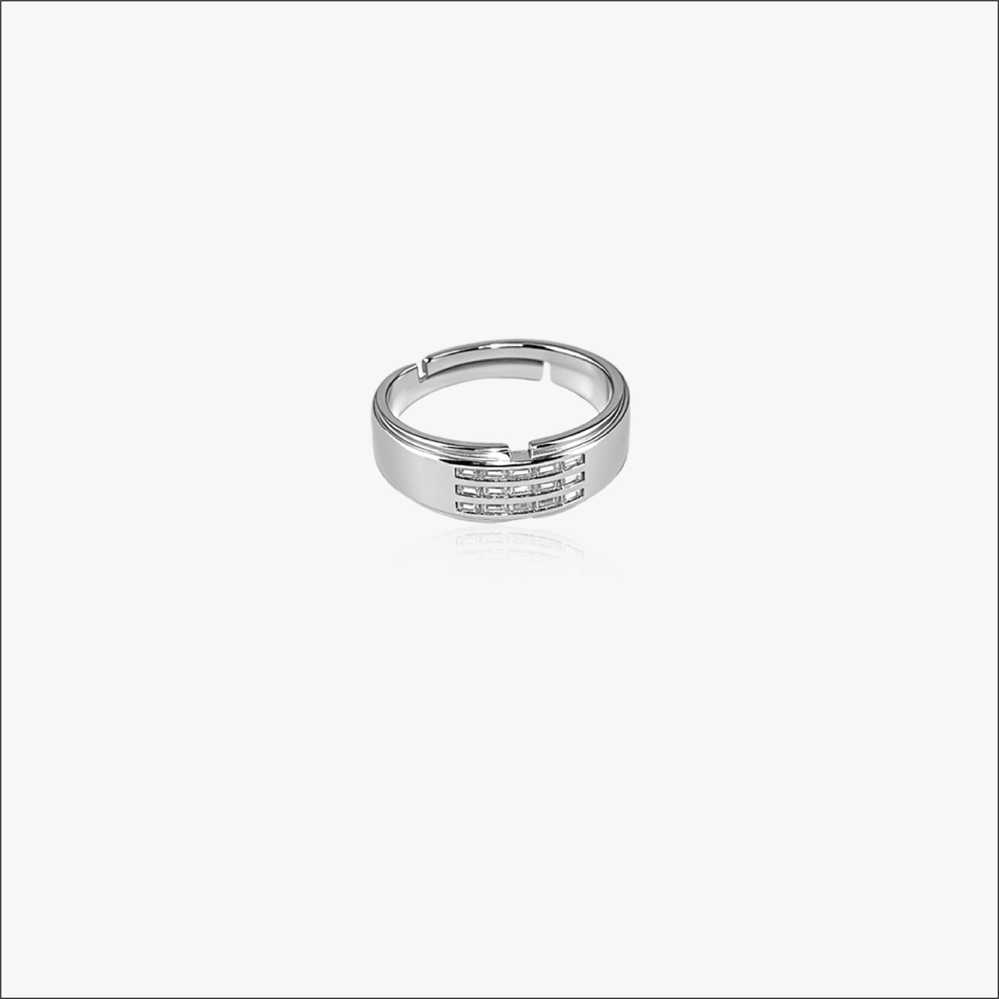 Sterling Silver Trivyn Men`s Ring