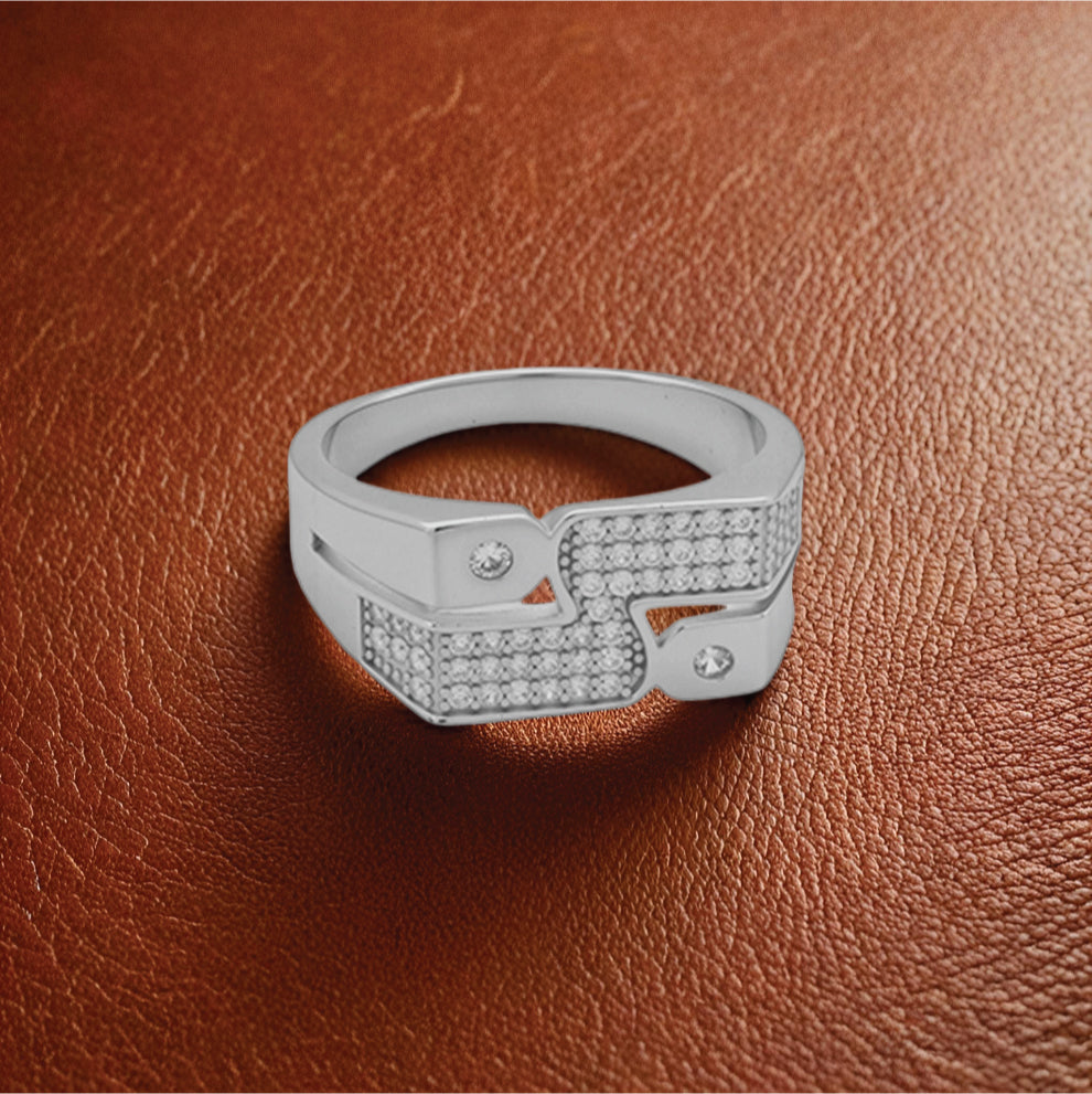 sterling silver nova crest men’s ring