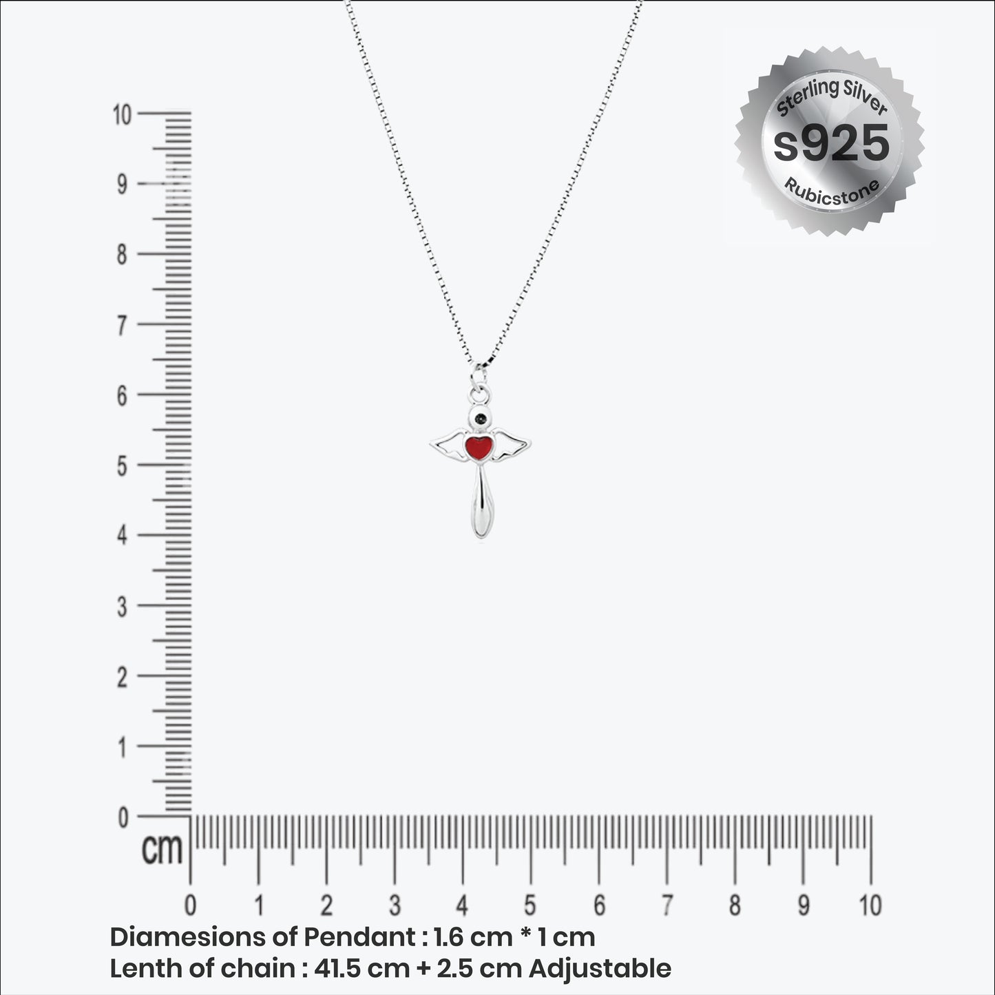 alavelle pendant – sterling silver in winged devotion