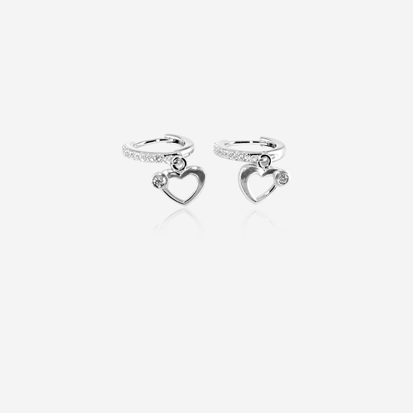 lunar charm earring in sterling silver