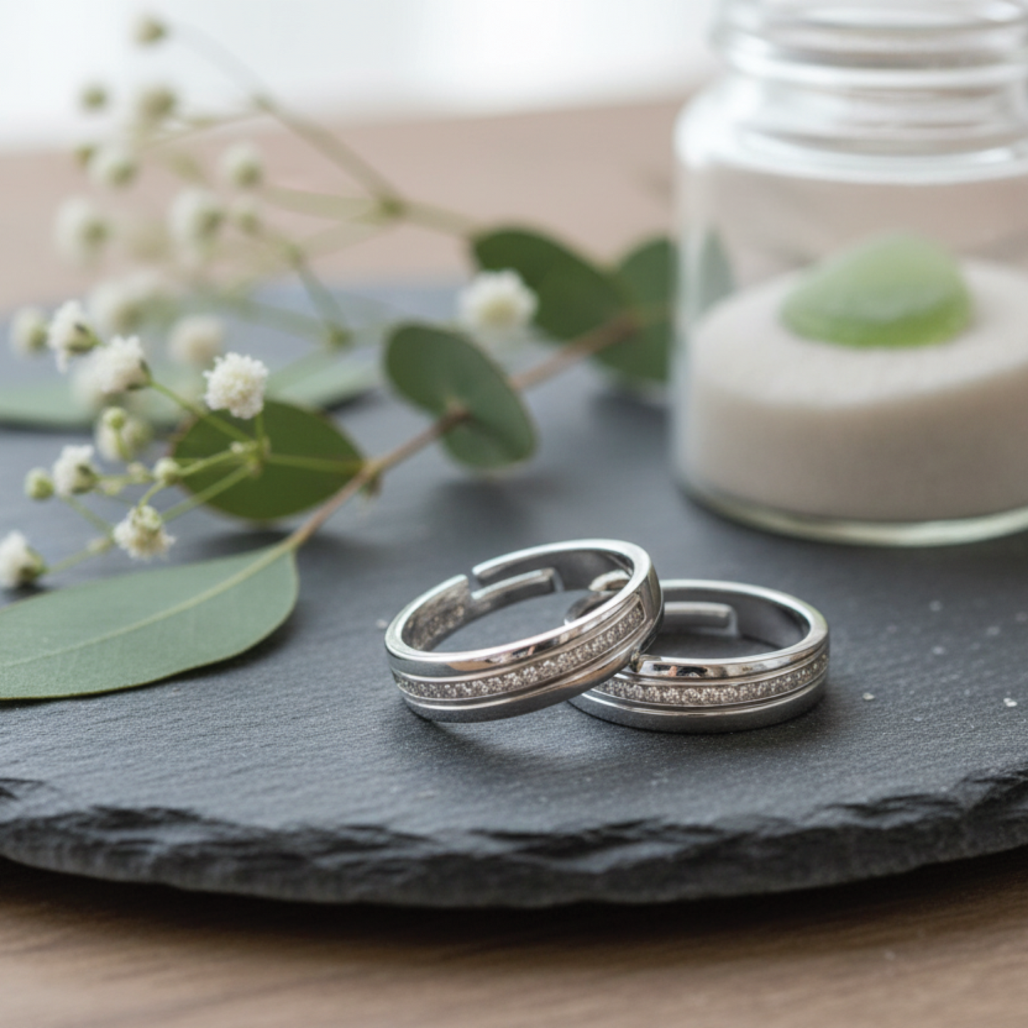 serenelle couple rings – sterling silver simplicity