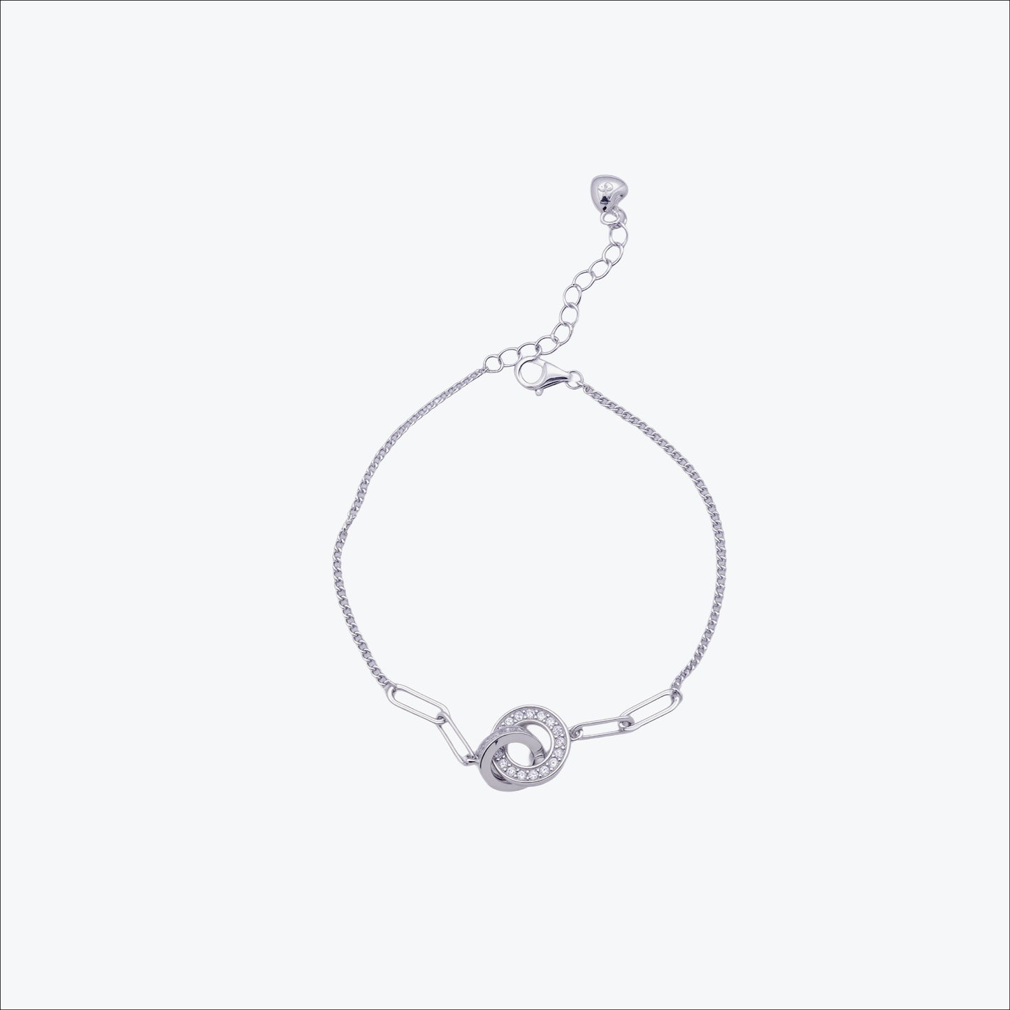 charmheart bracelet – sterling silver