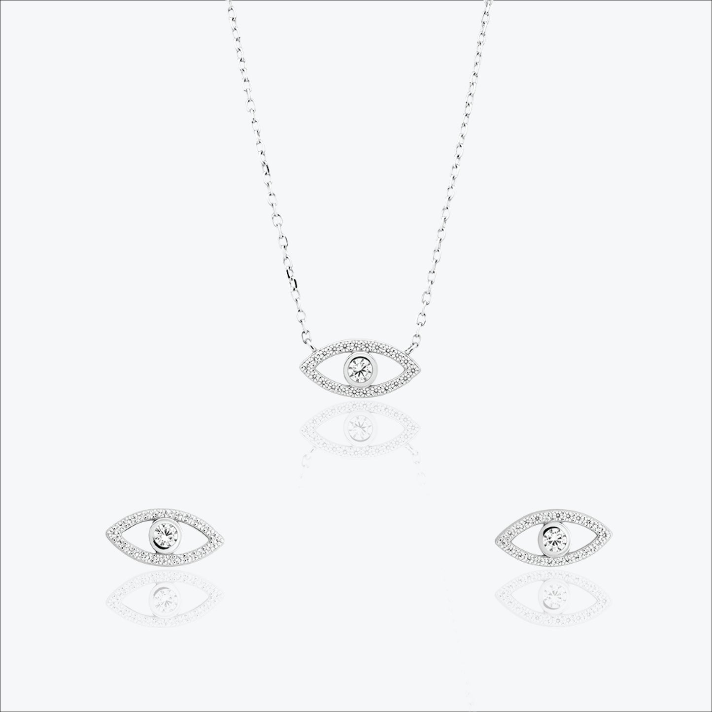oculis set – sterling silver in graceful gaze