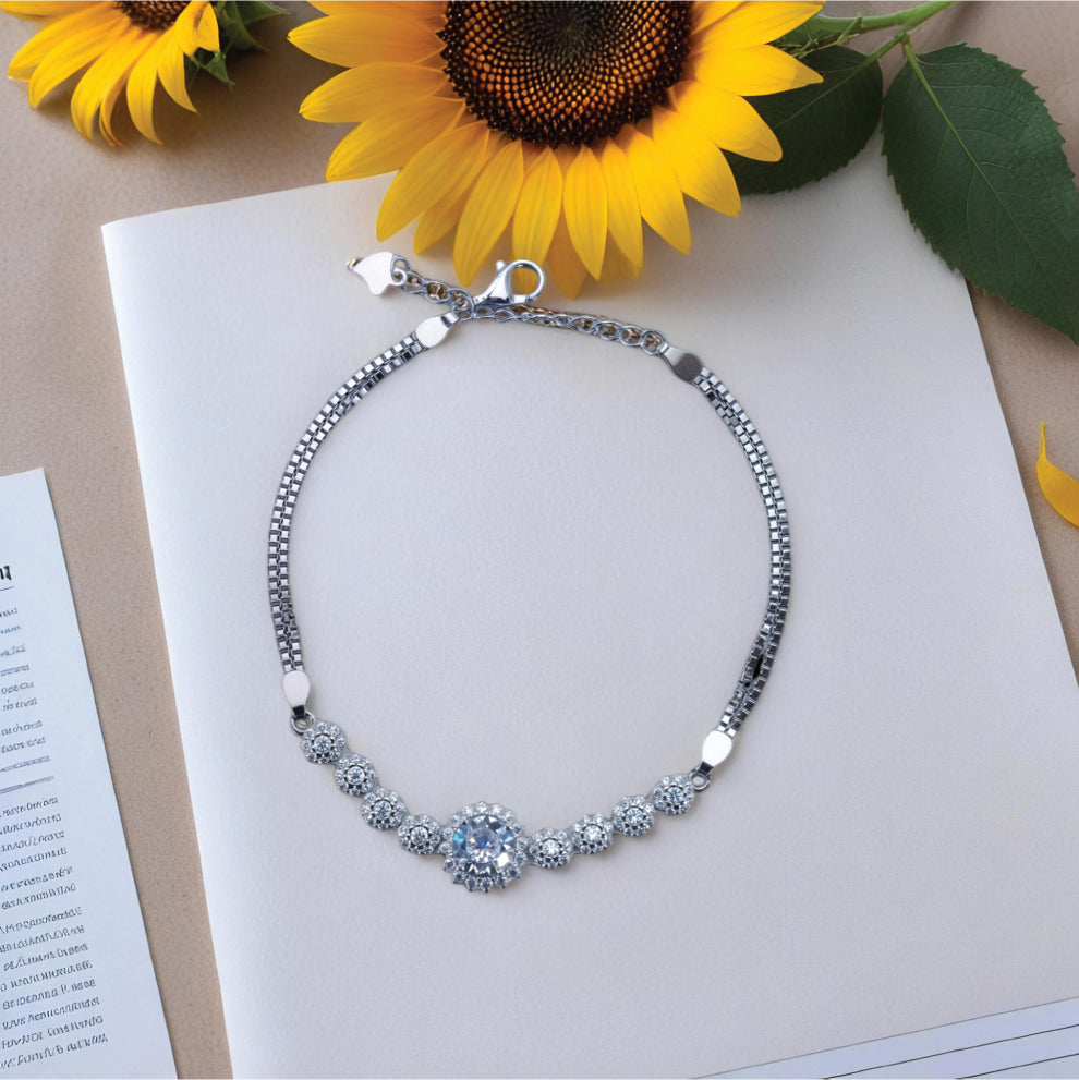 serene charm bracelet – sterling silver with effortless elegance