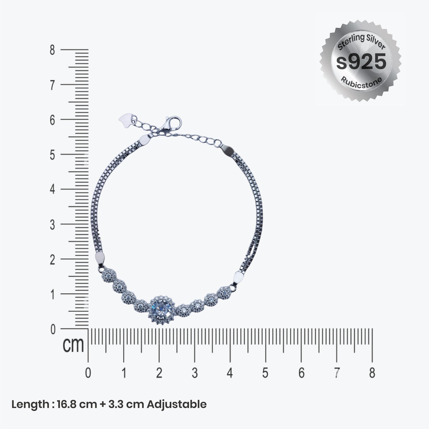 serene charm bracelet – sterling silver with effortless elegance