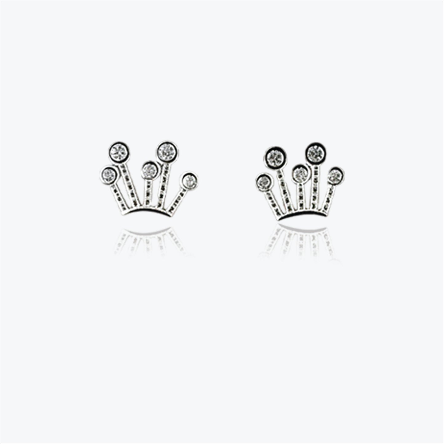 regalia hoops – sterling silver in crowned sparkle