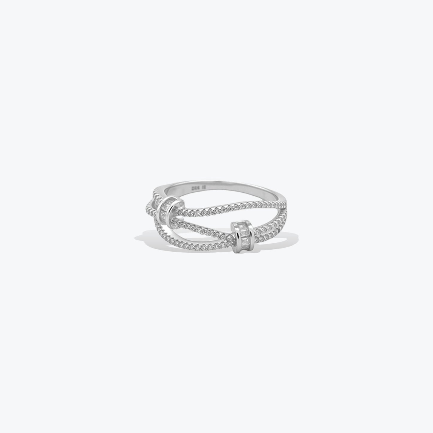 entwined grace ring– sterling silver & diamonds