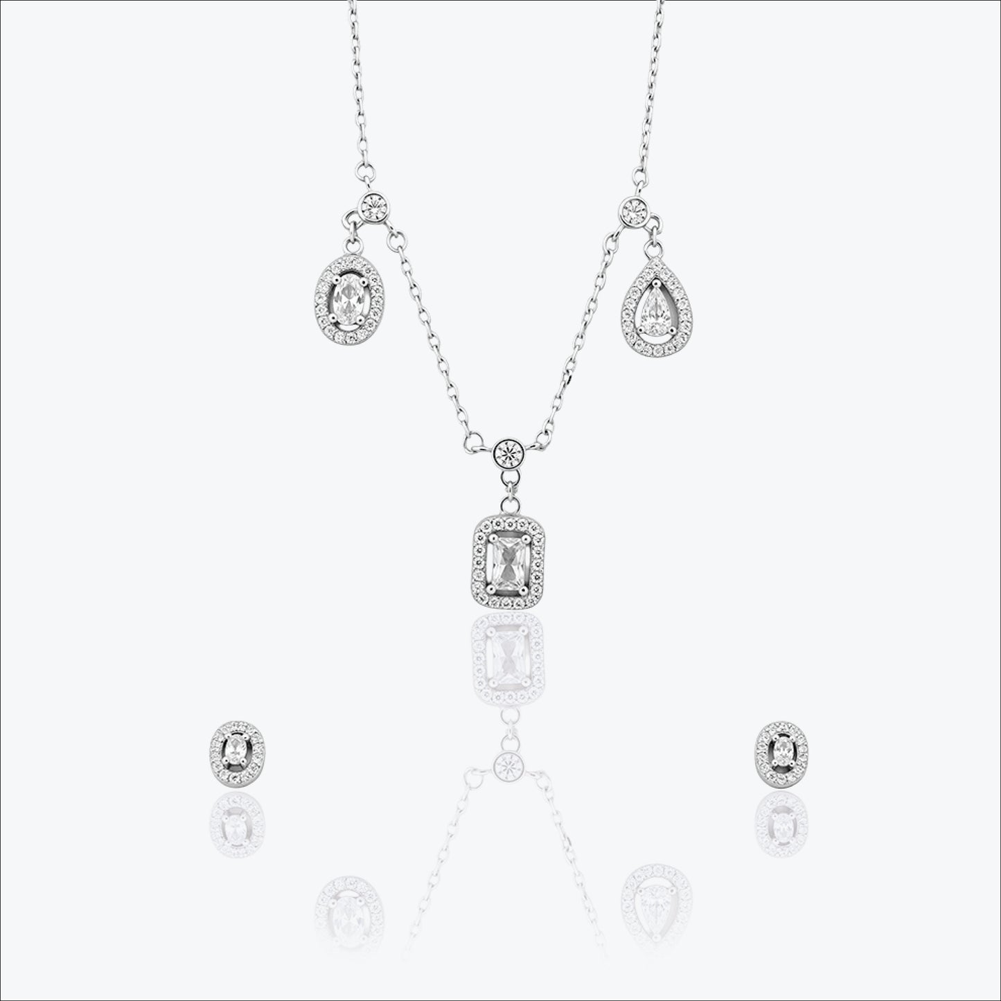 trivella set – sterling silver in sculpted sparkle