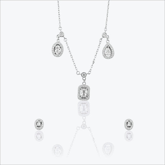 Trivella Set – Sterling Silver in Sculpted Sparkle