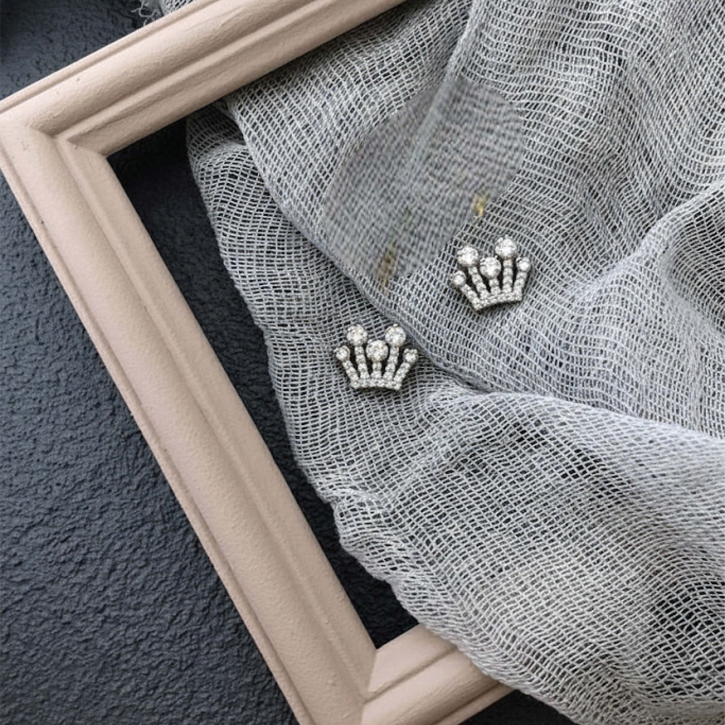 regalia hoops – sterling silver in crowned sparkle