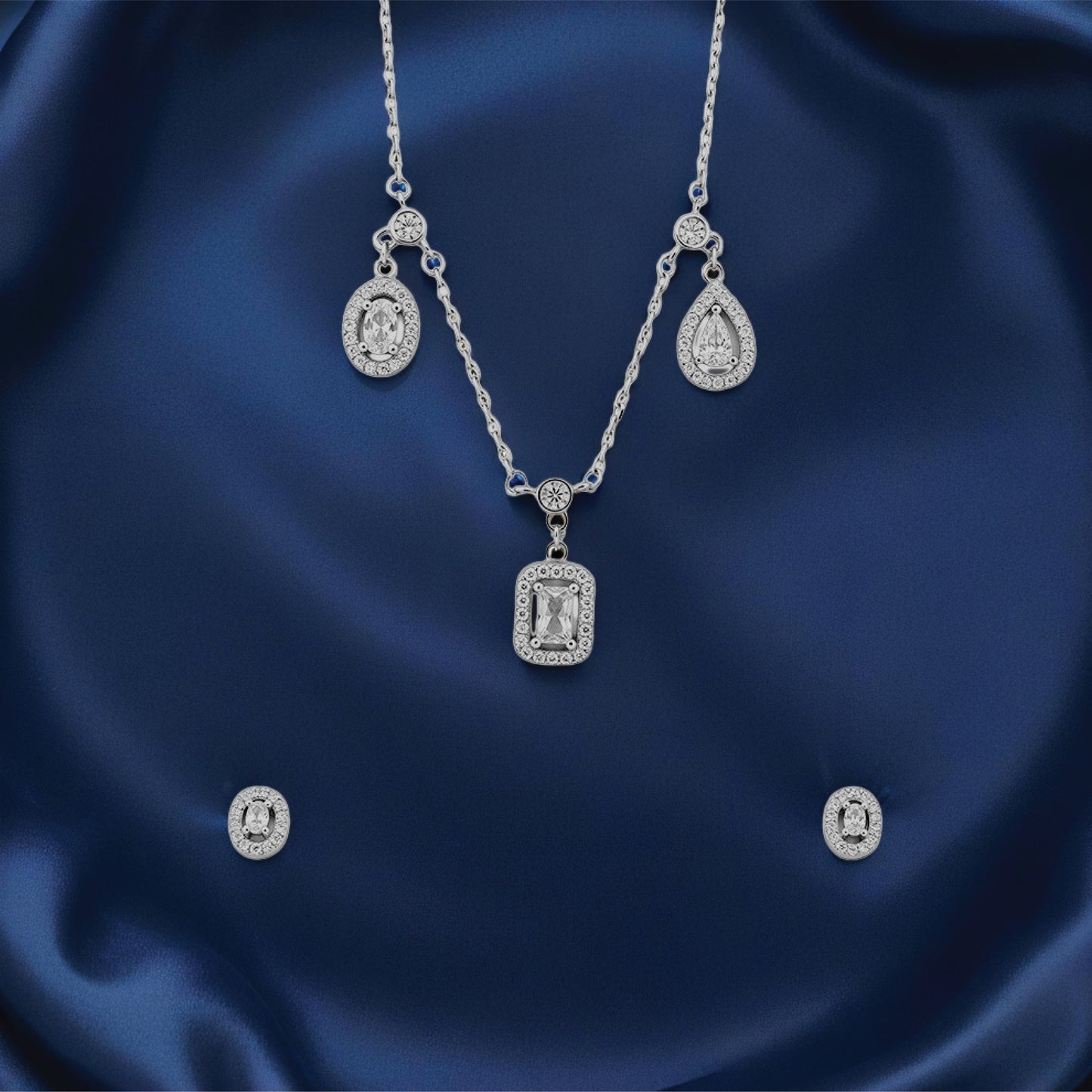 trivella set – sterling silver in sculpted sparkle