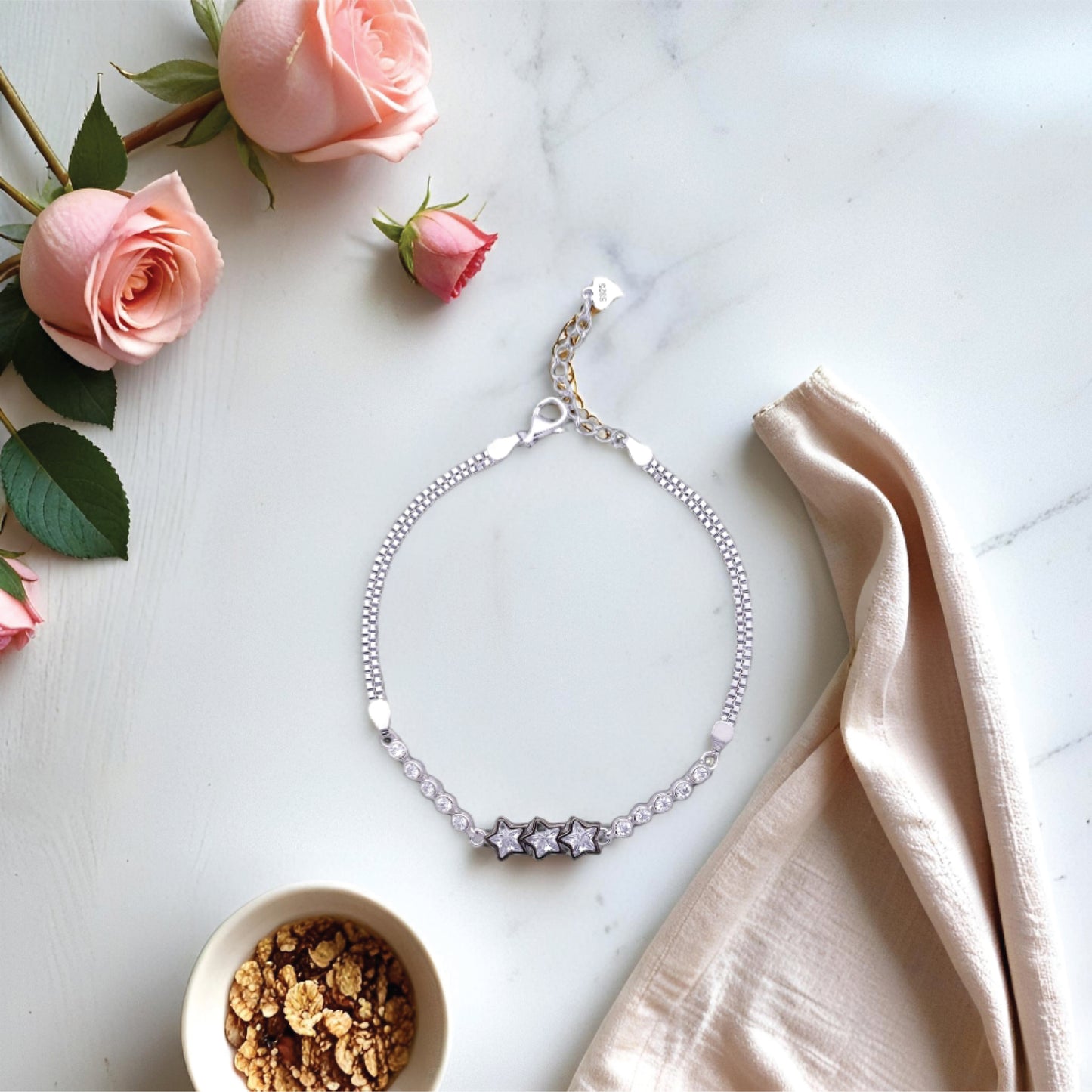 eira infinity bracelet – sterling silver