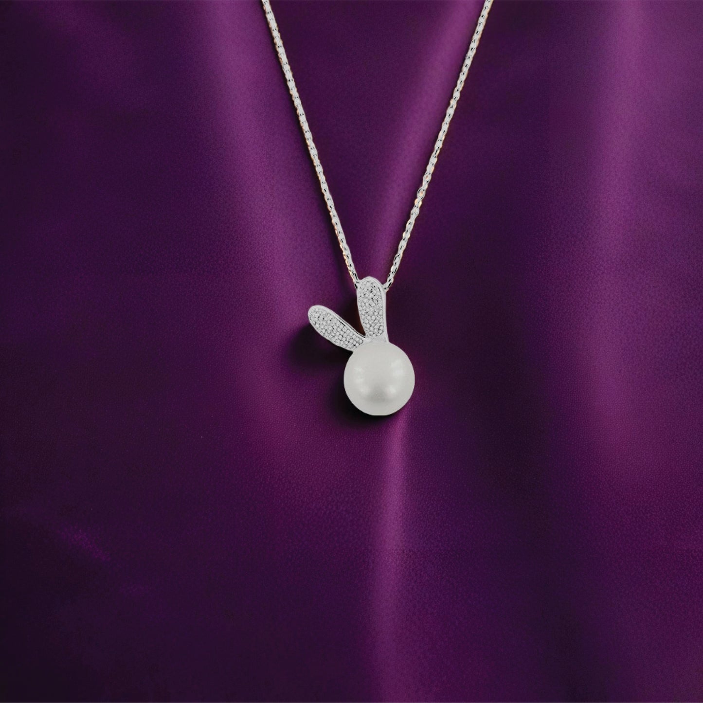 lapinelle pendant – sterling silver in whimsical grace