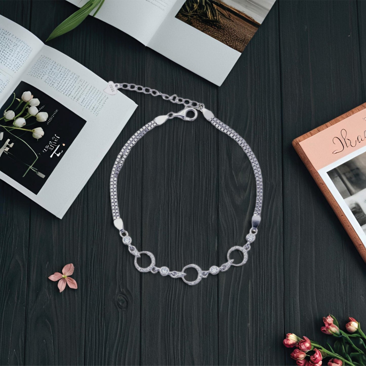 gleam beads bracelet – sterling silver