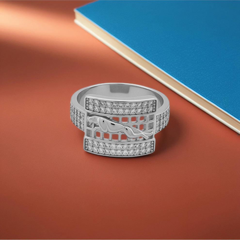 regal stride men’s ring – sterling silver with dazzling detail