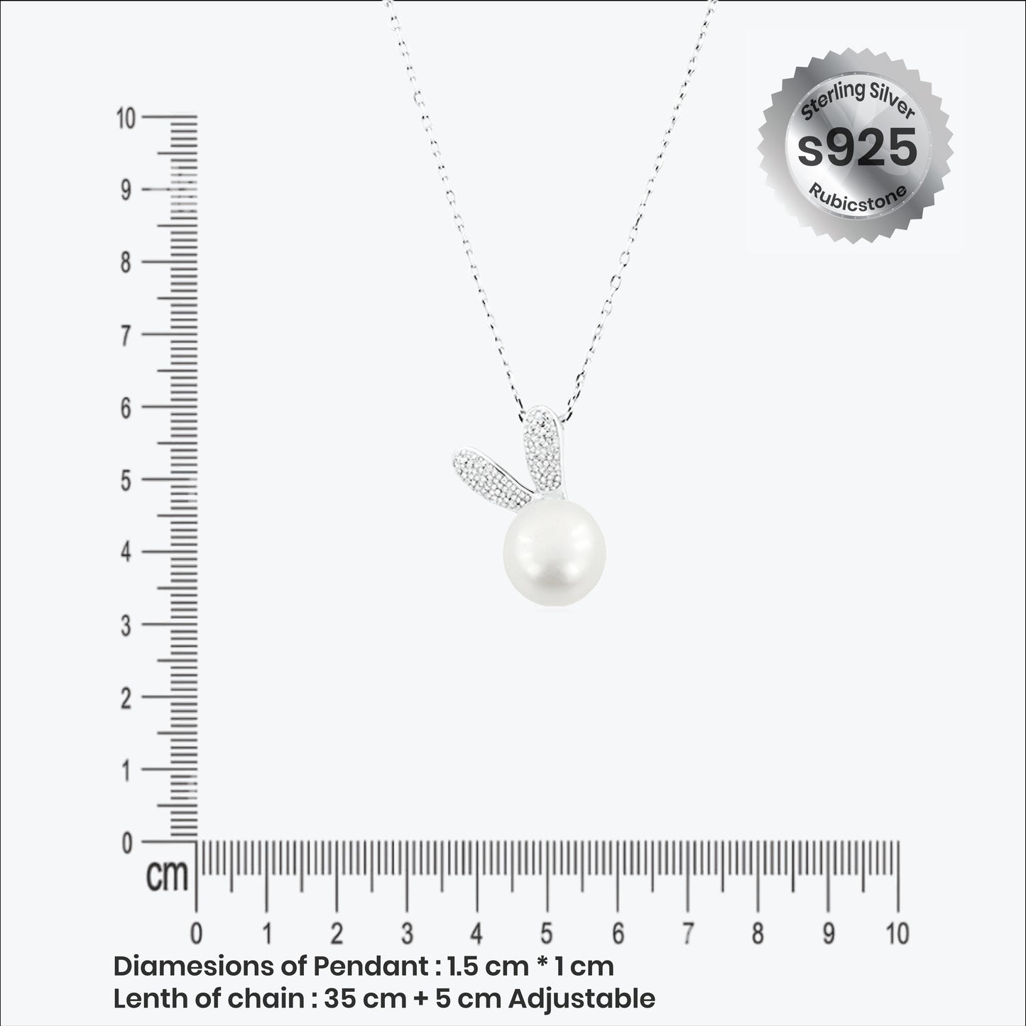 lapinelle pendant – sterling silver in whimsical grace