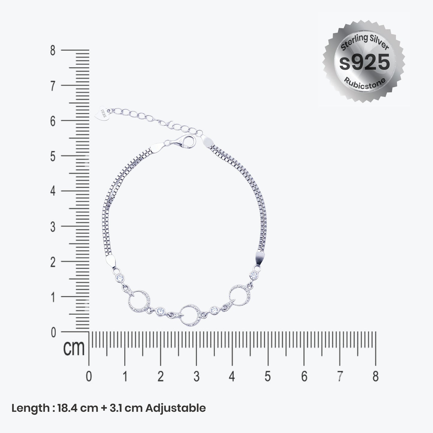 gleam beads bracelet – sterling silver