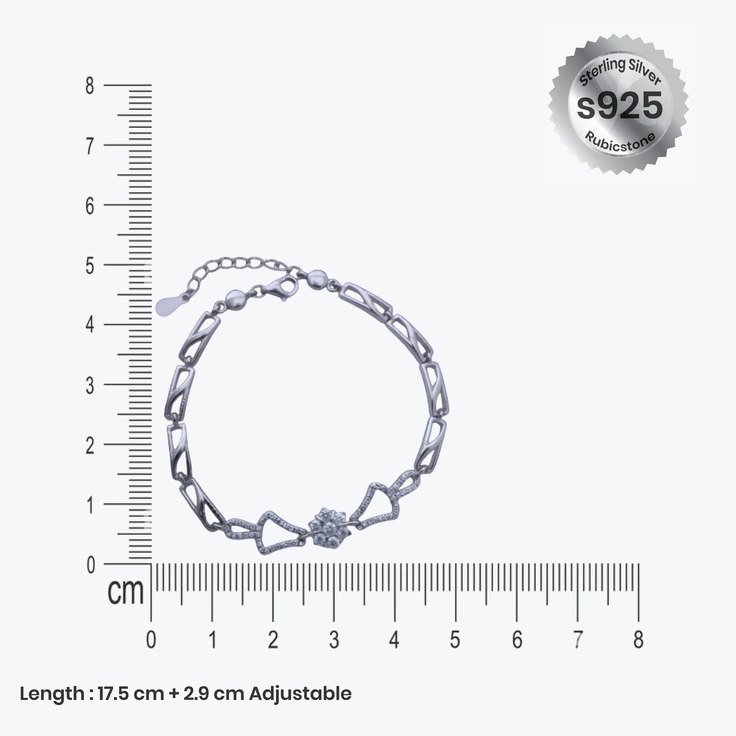 florana bloom bracelet – sterling silver with graceful sparkle