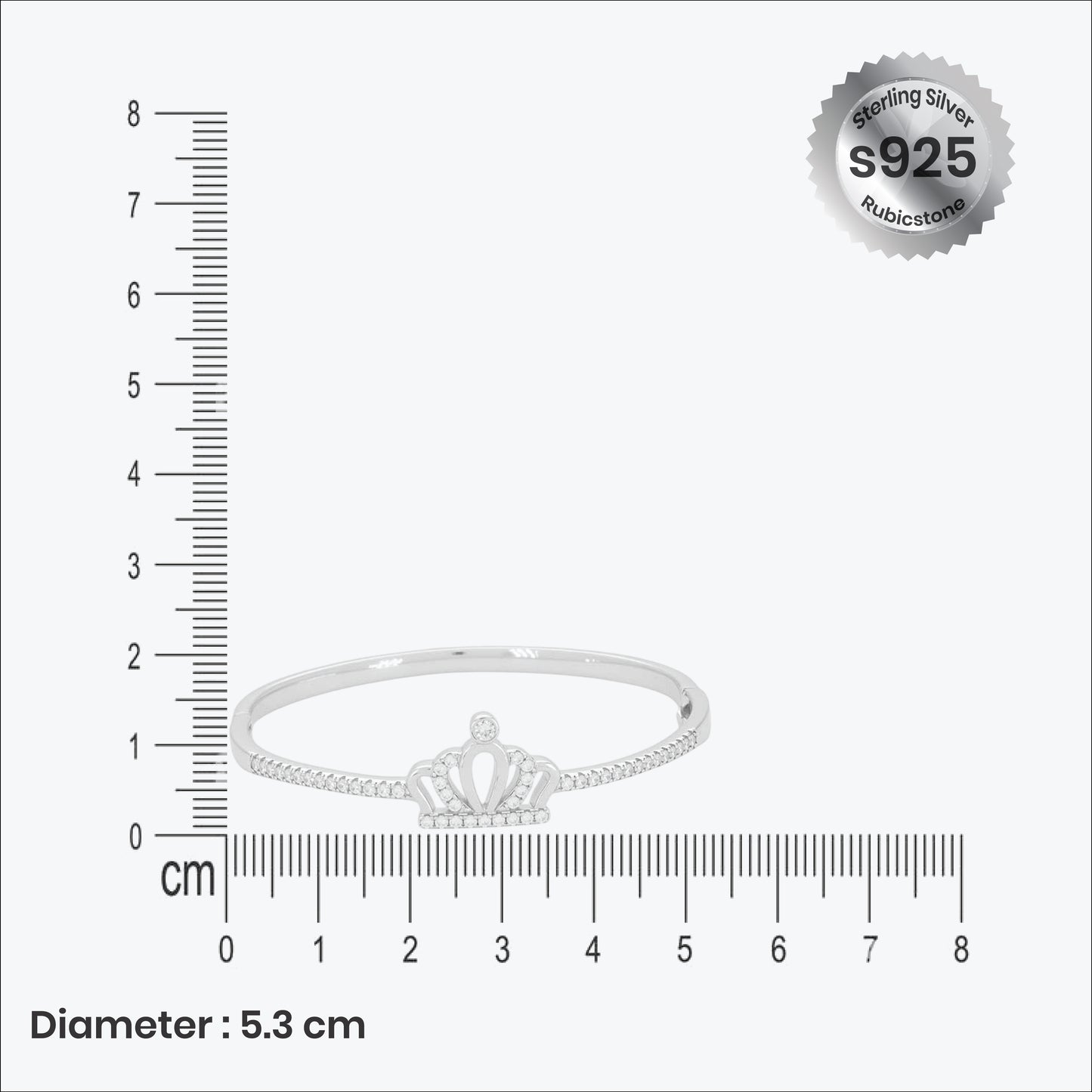 majestic crown bracelet – sterling silver with regal brilliance