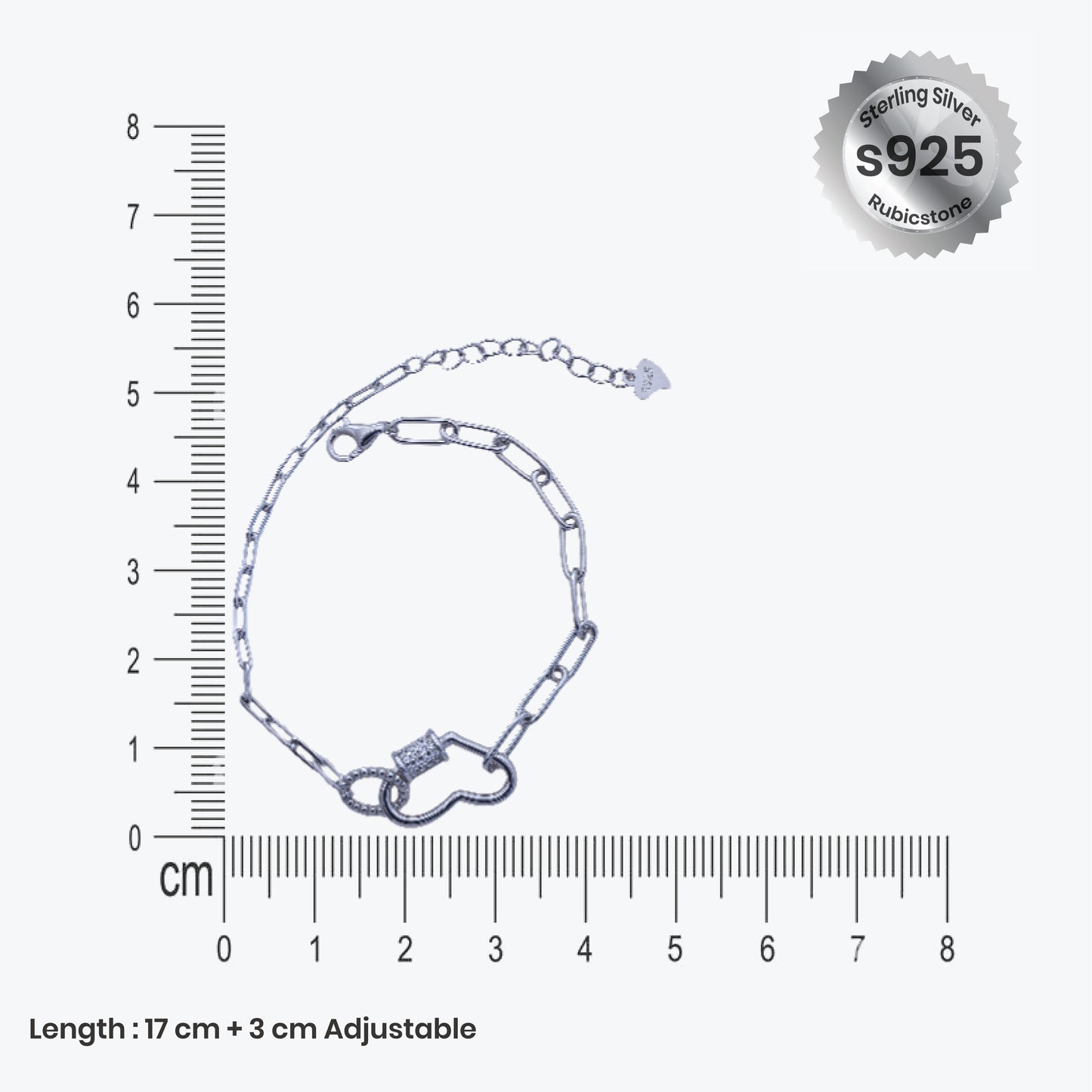 lustre heart bracelet – sterling silver with timeless elegance