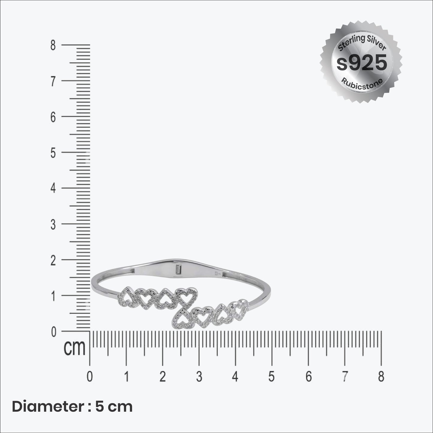 eterna arc bracelet– sterling silver with sleek brilliance