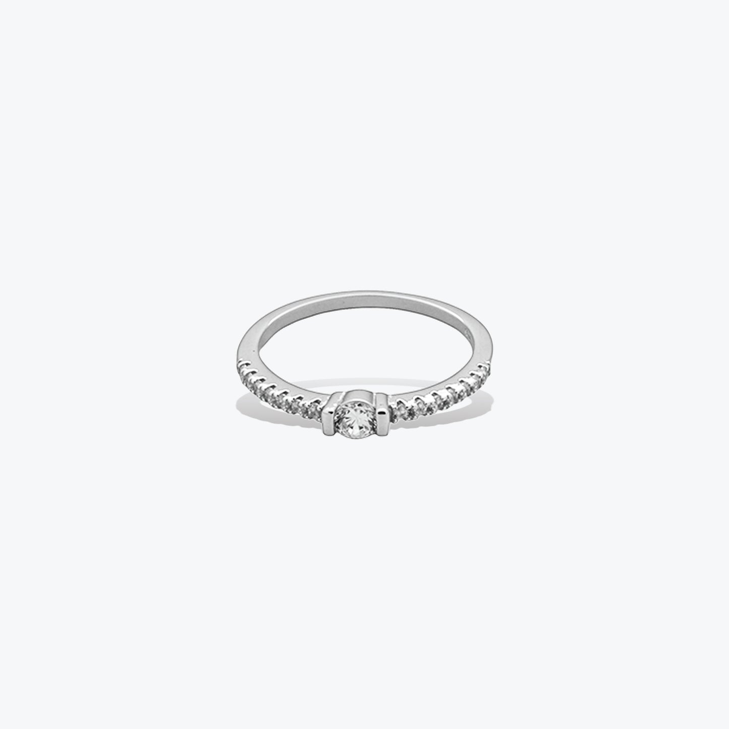 elysian halo ring – sterling silver with radiant beauty