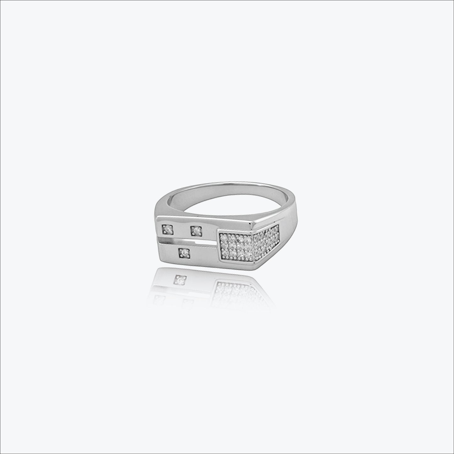 auric grid men’s ring - sterling silver