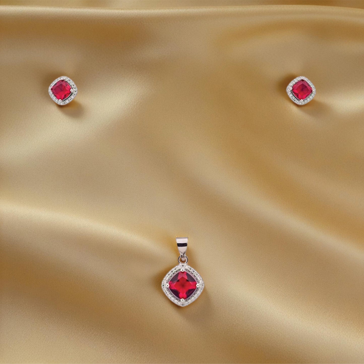 ruby frame set – sterling silver with bold clarity