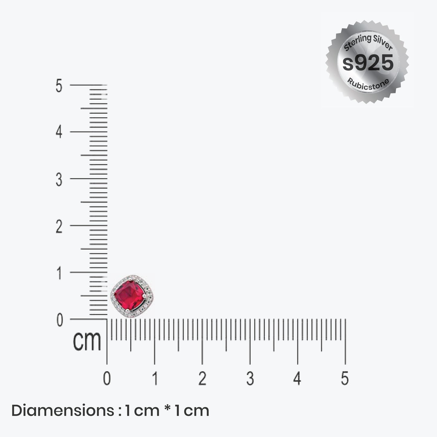 ruby frame set – sterling silver with bold clarity