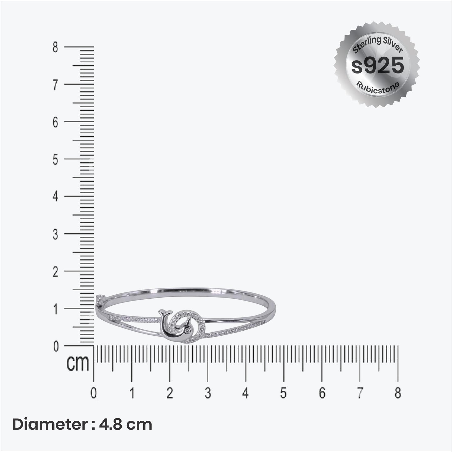 dolphin crest bracelet – sterling silver elegance