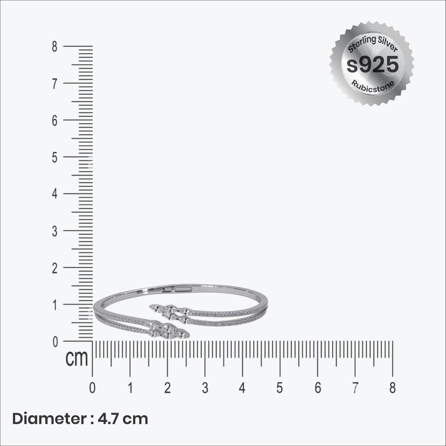 eterna dual bracelet– sterling silver with graceful detailing