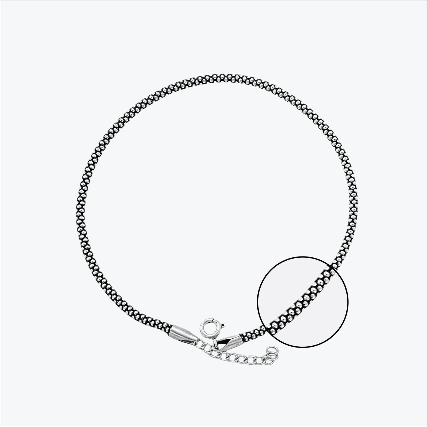 charmelle anklet – sterling silver