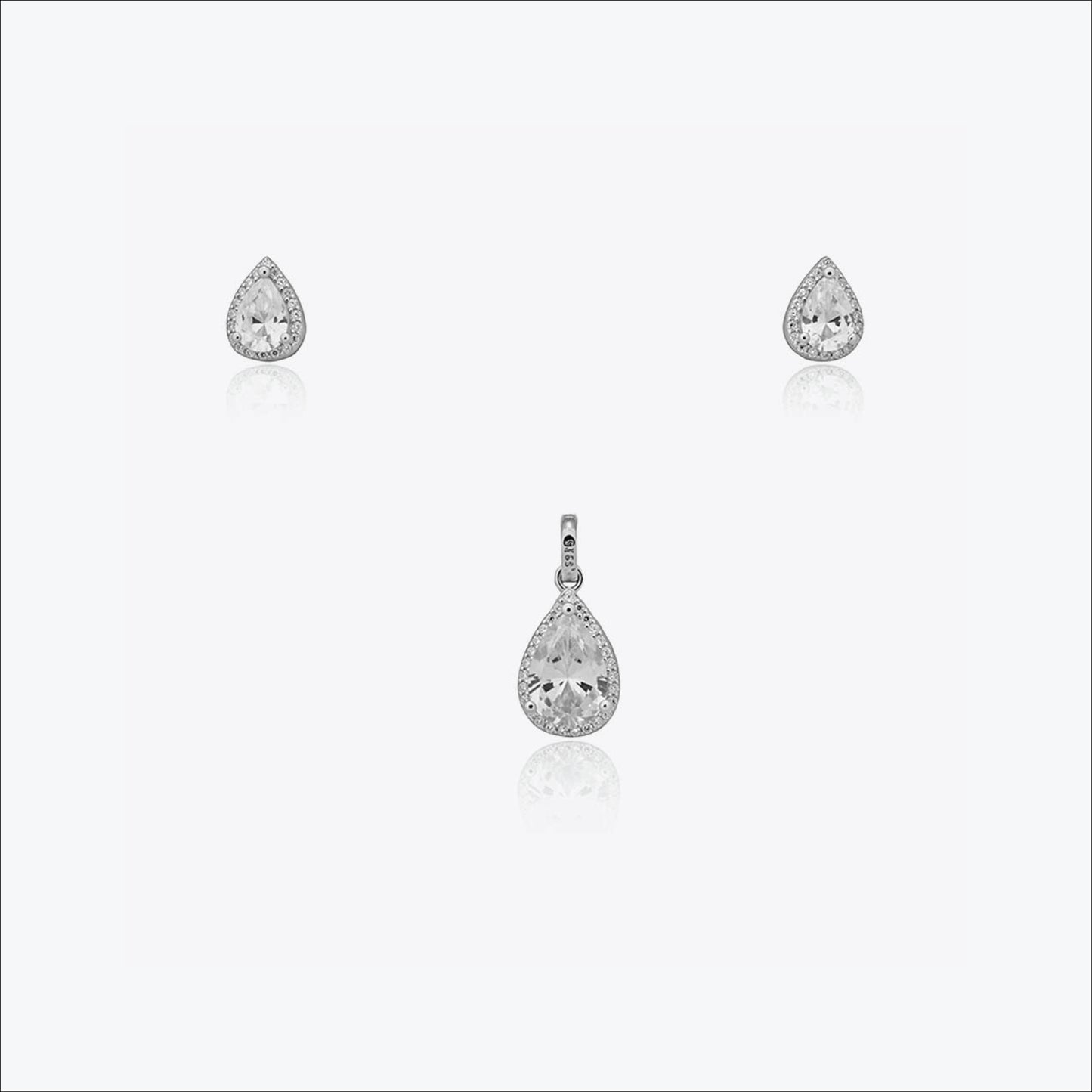 eira almond set – sterling silver in refined glow