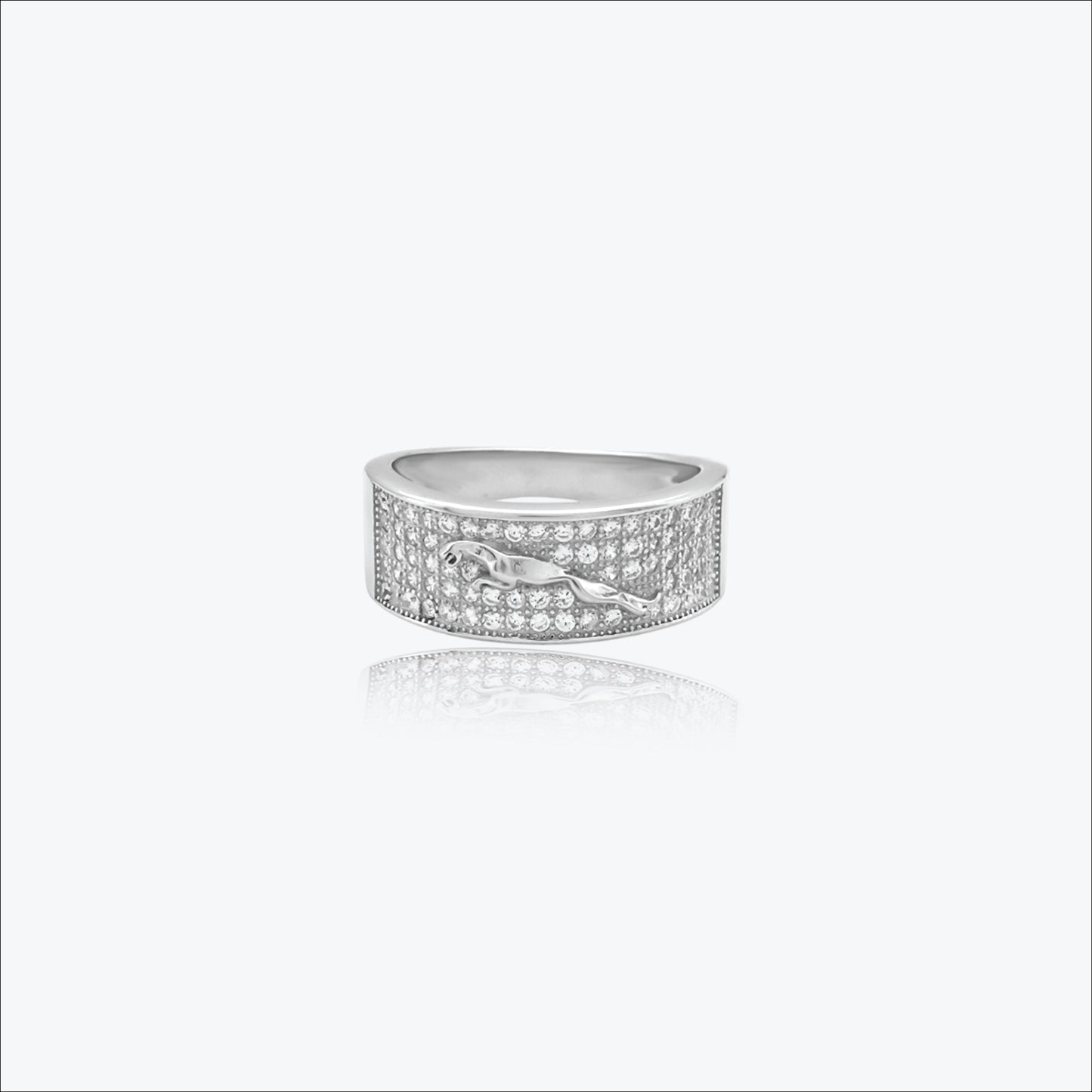 panther majesty men’s ring in sterling silver