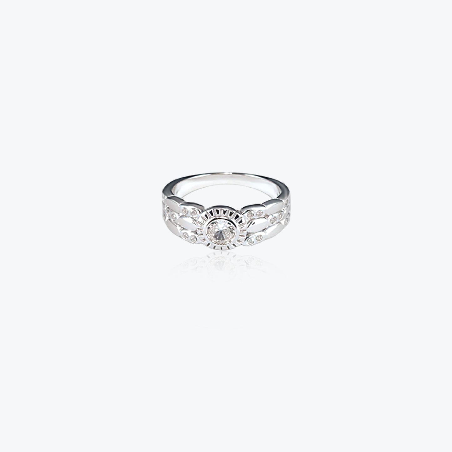 valeron ring – sterling silver in refined brilliance
