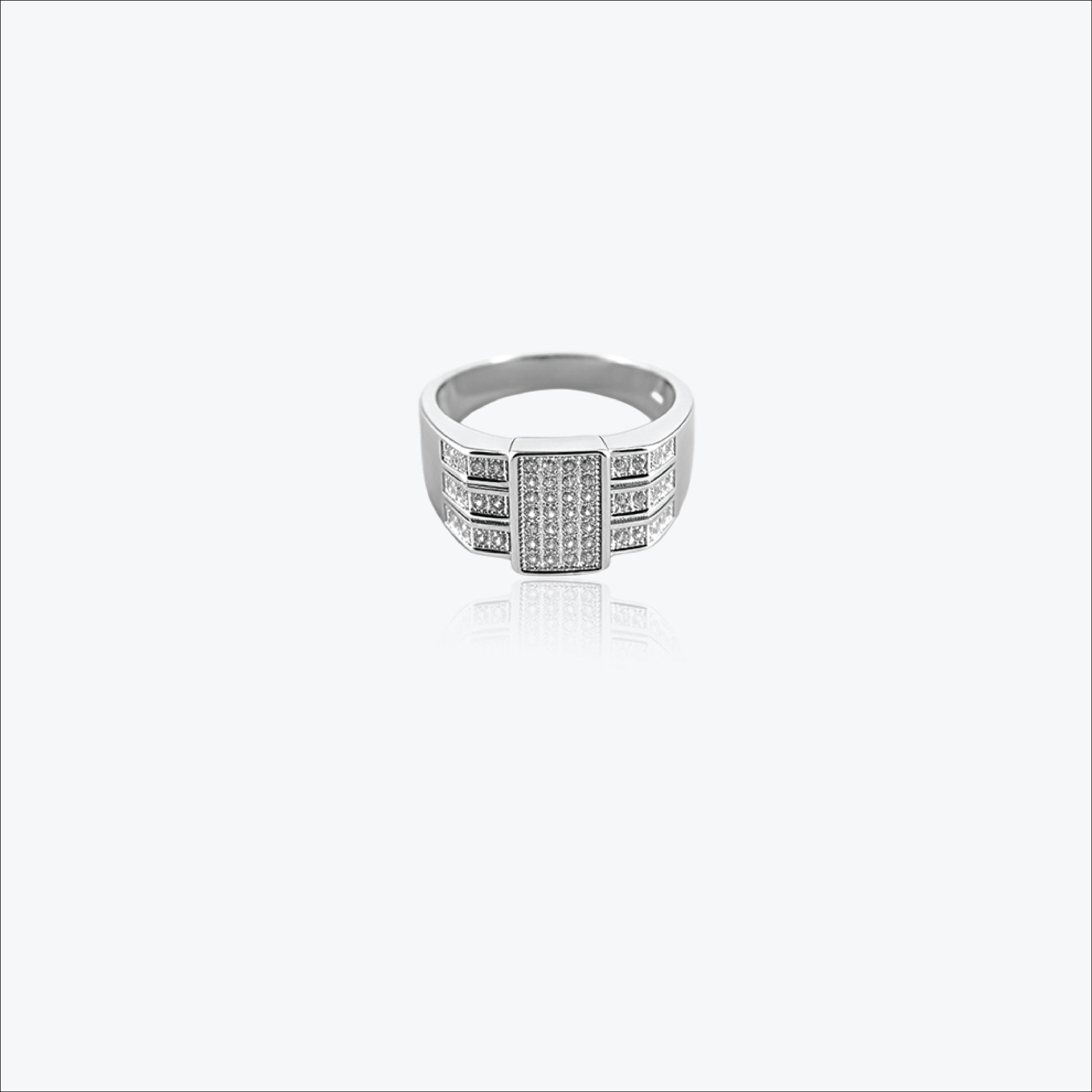 Sterling silver Centra Men`s Ring