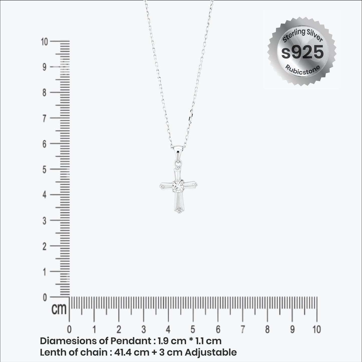 sterling silver cross pendant