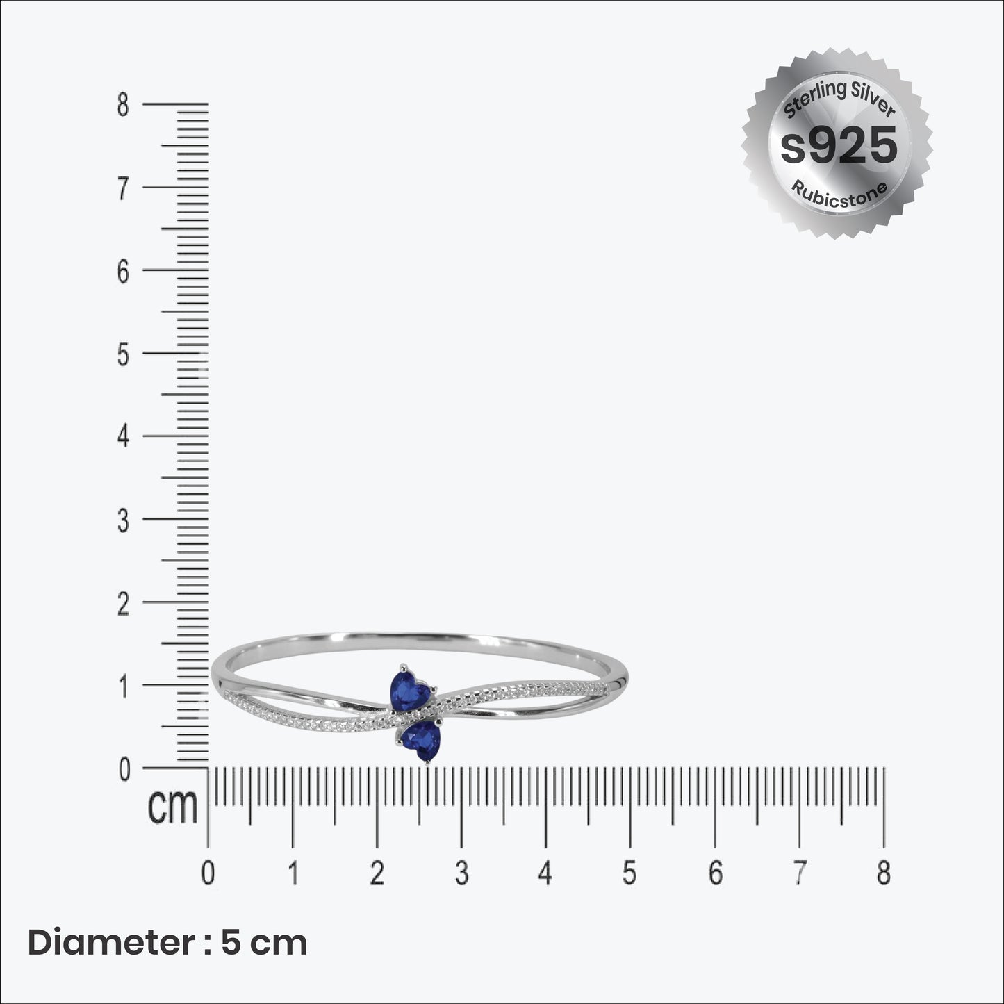 azure bracelet – sterling silver with elegant gemstones – rubicstone