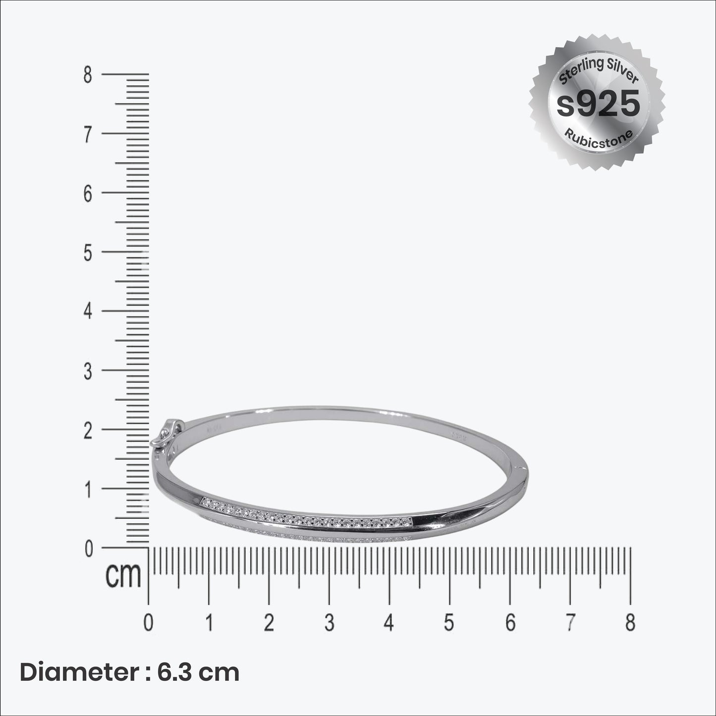 eterna line bracelet – sterling silver with sleek brilliance