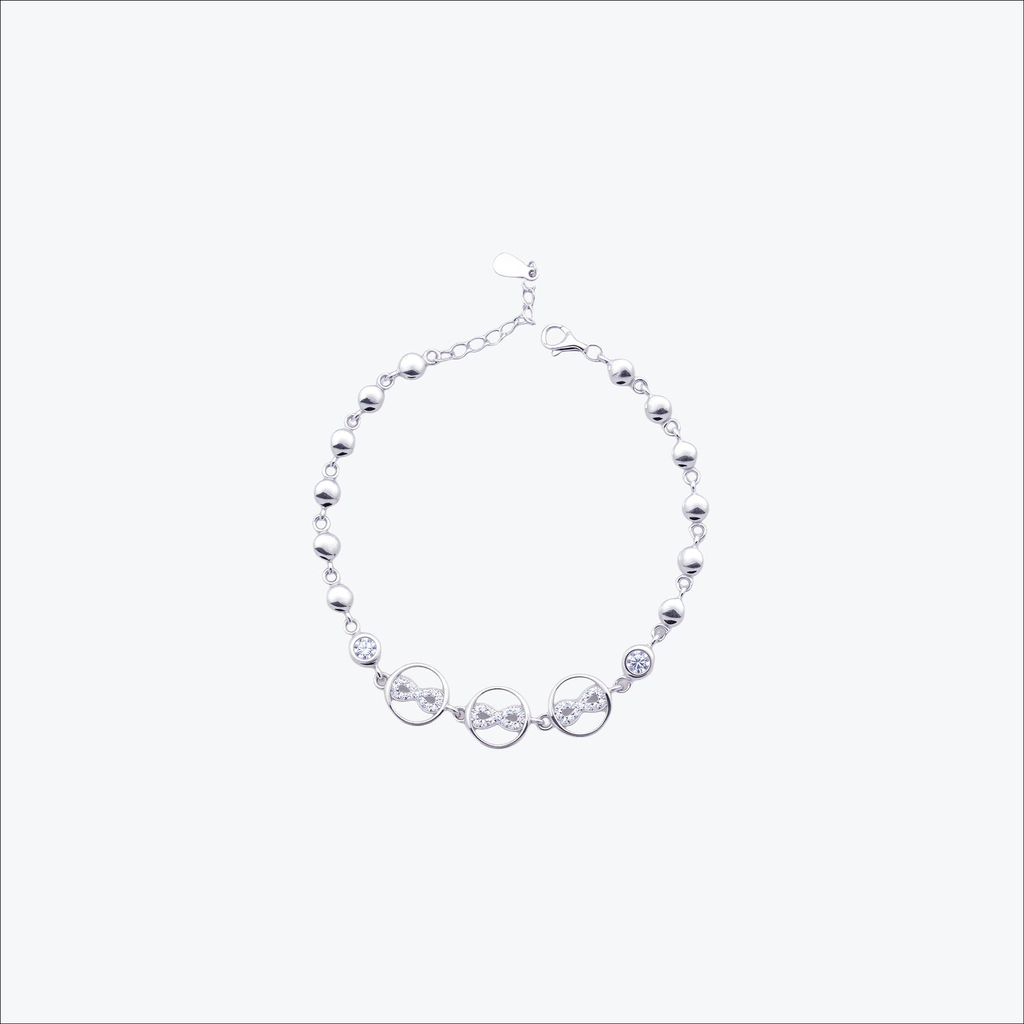 luma beads bracelet– sterling silver in effortless glow
