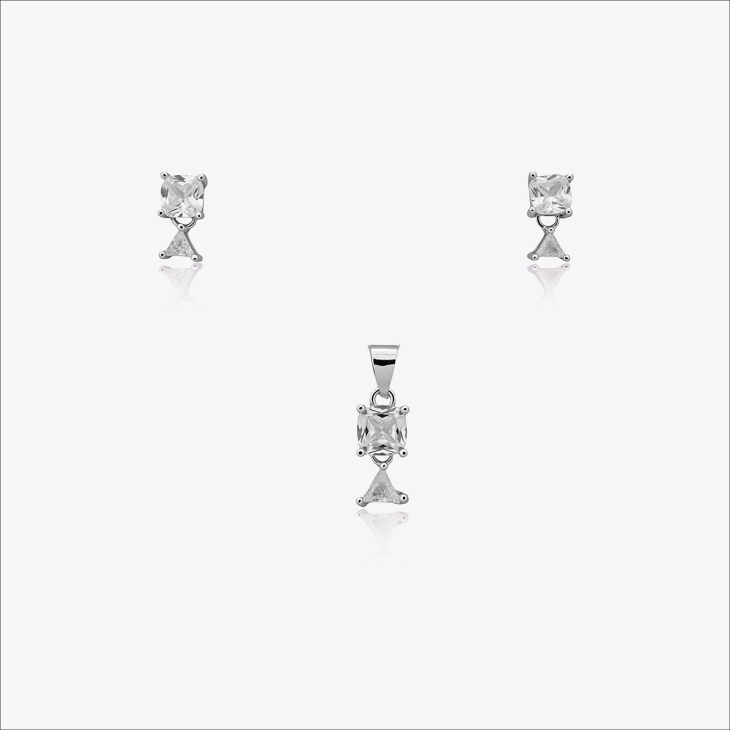 nova tier pendant – sterling silver with angular spark