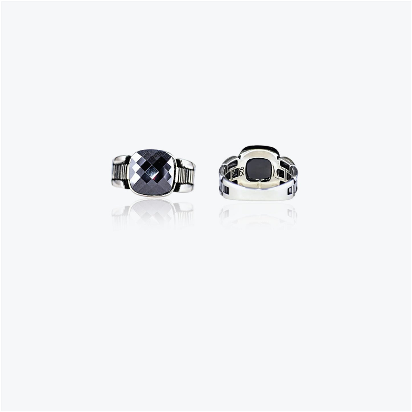 sterling silver noircrest men`s ring