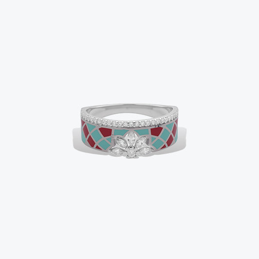 Teardrop Glow Ring– Sterling Silver, Fluid Grace