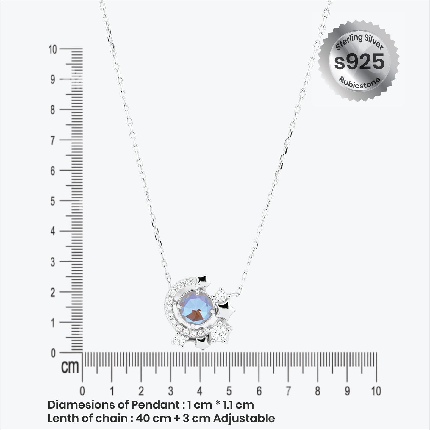 velin starry pendant – sterling silver