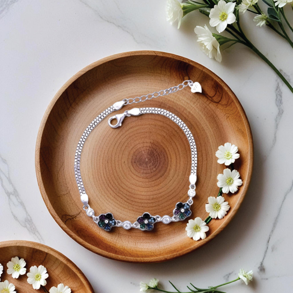 whisper charm bracelet – sterling silver with delicate grace
