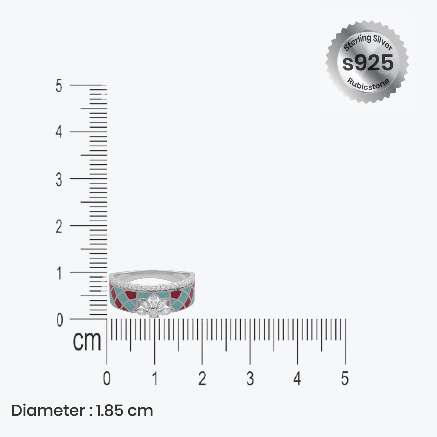 teardrop glow ring– sterling silver, fluid grace