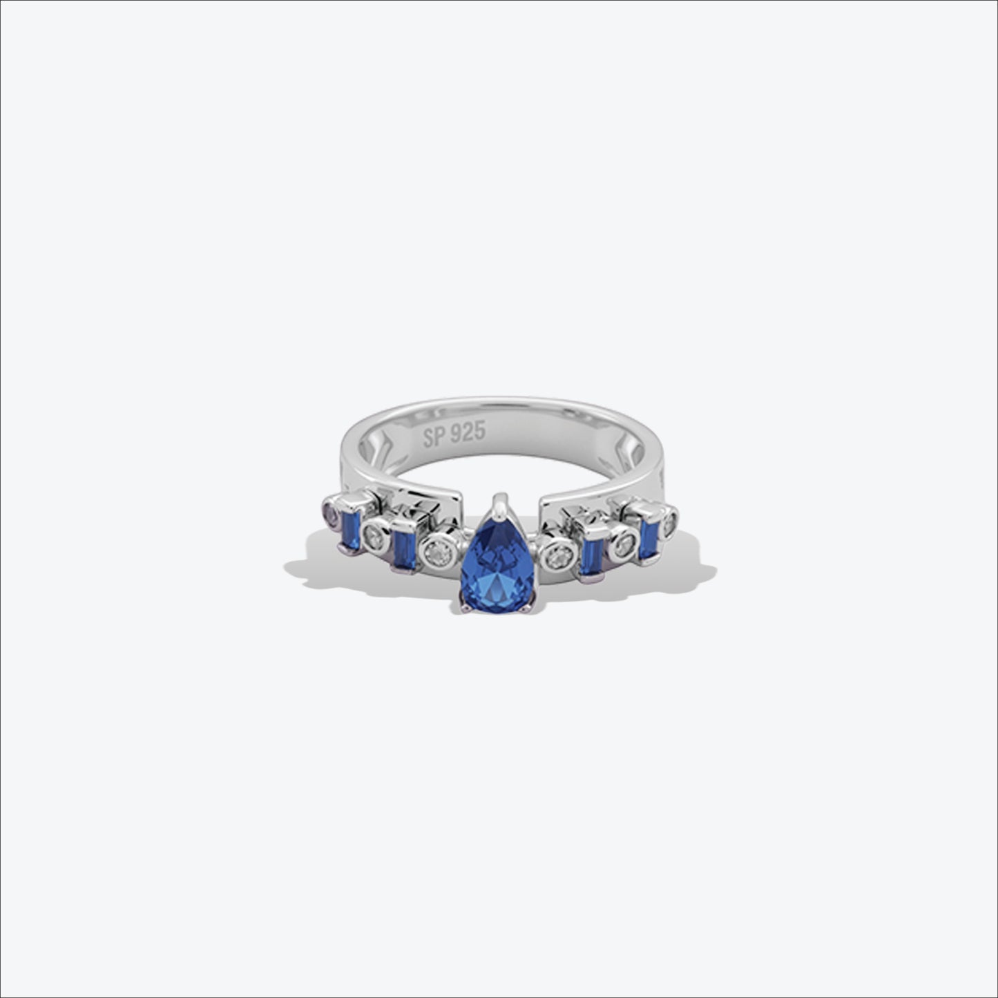 azure drop ring – sterling silver in grace