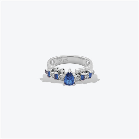 Azure Drop Ring – Sterling Silver in Grace