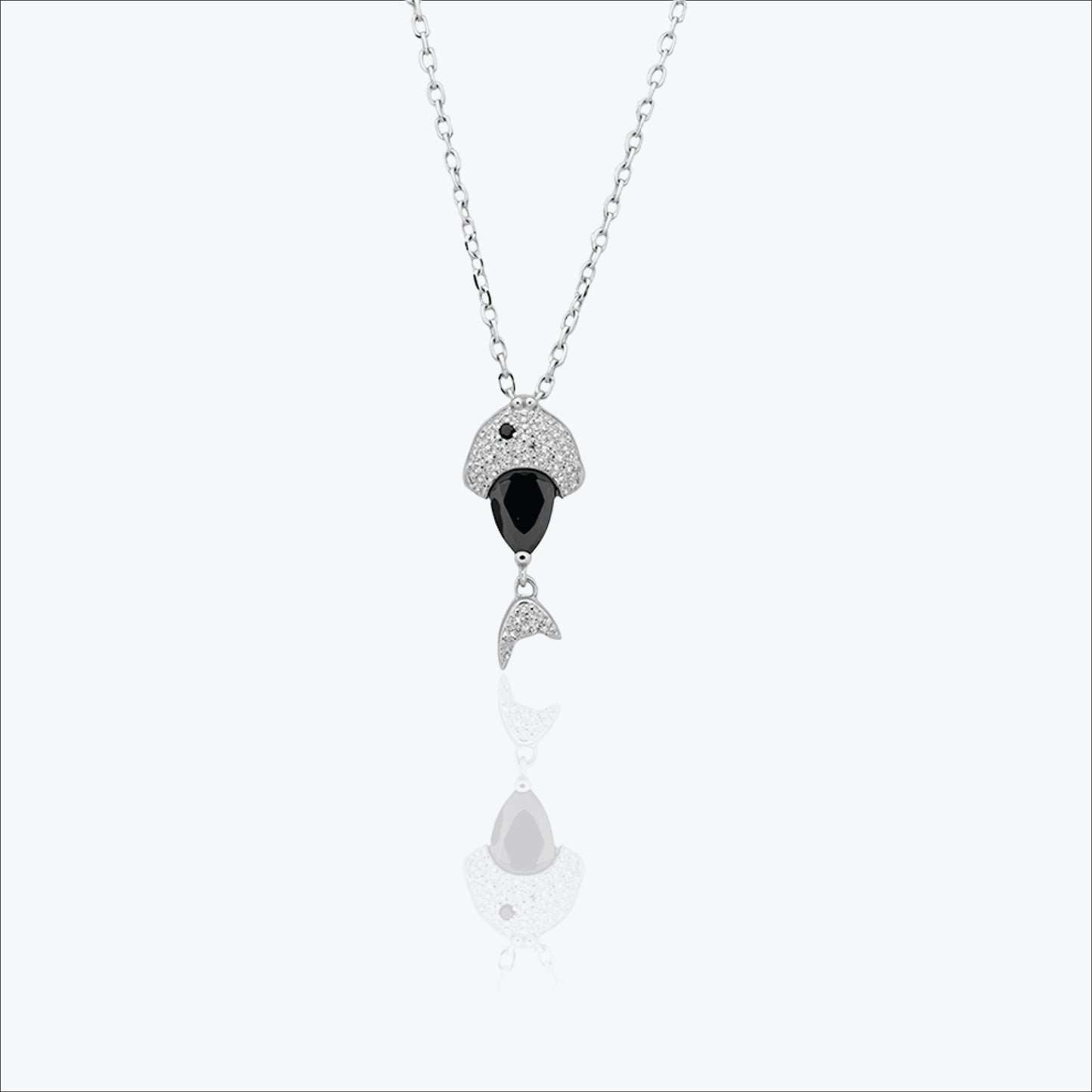 nerissa pendant – sterling silver in tidal contrast